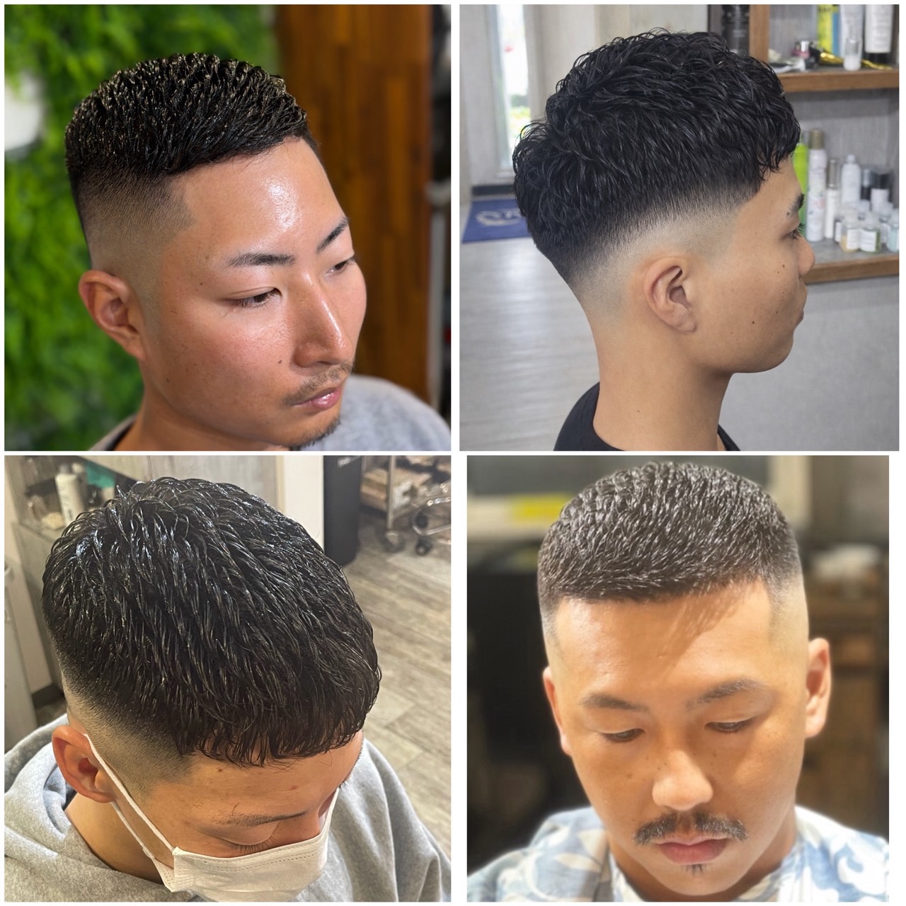 メンズ濡れパン アイロンパーマ＆フェードカット
